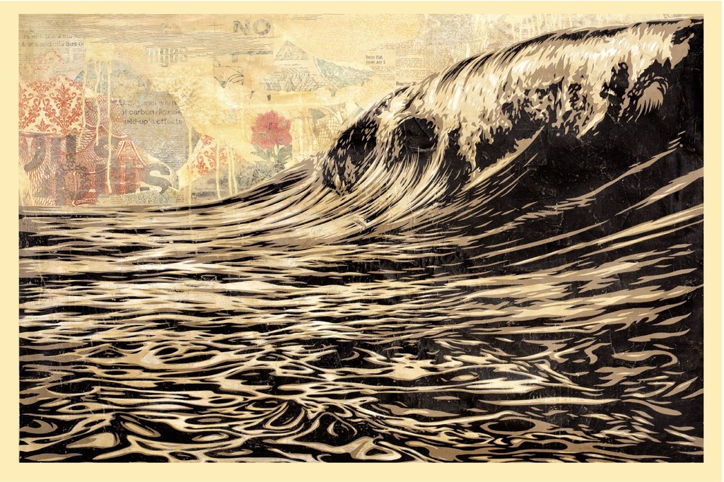 Shepard Fairey Obey offsett print  2017 dark wave