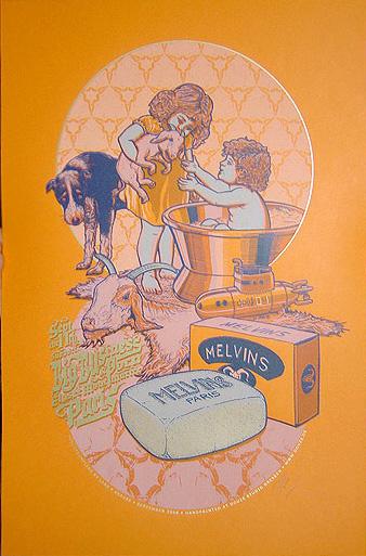 MELVINS Douze MELVINS grey art gallery buy street art screenprint poster art of rock