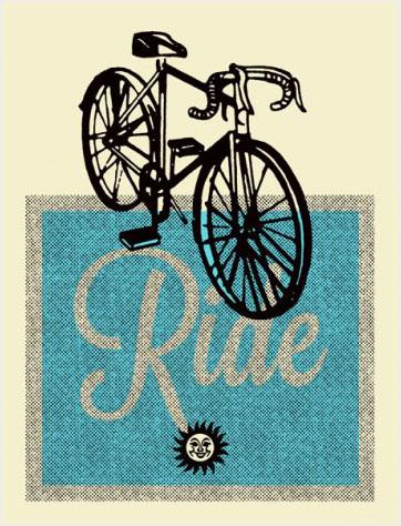 Aesthetic Apparatus Michael Byzewski BIKE RIDE - BLUE musik art musik posters art of rock musikposter music designe