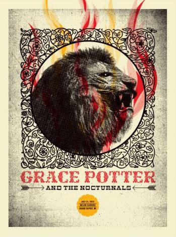 Aesthetic Apparatus Michael Byzewski GRACE POTTER - FIRE musik art musik posters art of rock musikposter music designe