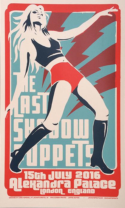 Chris Hopewell screenprint poster art of rock music art