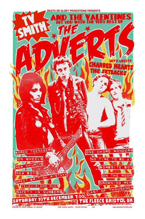 Chris Hopewell screenprint poster art of rock music art Chris Hopewell screenprint poster art of rock music art