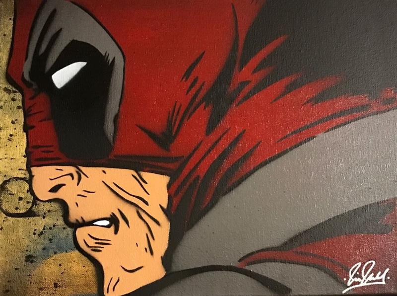 Deadpool Chris Cleveland Spray-Gemälde auf Leinwand - signed spray paint Deadpool Chris Cleveland Spray-Gemälde auf Leinwand - signed spray paint