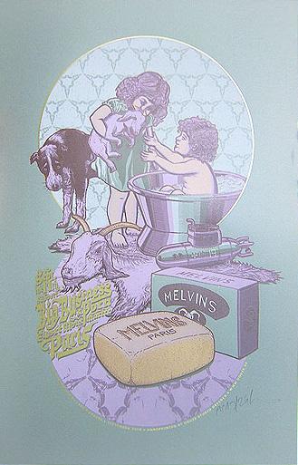 MELVINS Douze MELVINS grey art gallery buy street art screenprint poster art of rock
