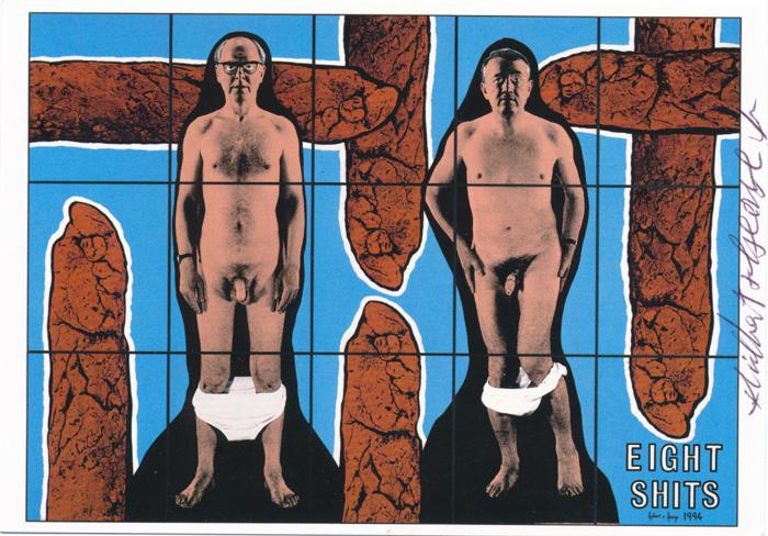 GGilbert & George contemporary art buy print siebdruck poster art Multiple Eight Shits Gilbert & George contemporary art buy print siebdruck poster art Multiple Eight Shits