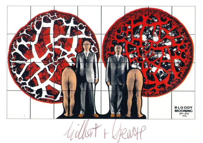 Gilbert & George contemporary art buy print siebdruck poster art Multiple Bloody Mooning Gilbert & George contemporary art buy print siebdruck poster art Multiple Bloody Mooning