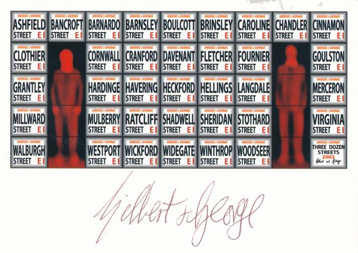 Gilbert & George contemporary art buy print siebdruck poster art Multiple Three Dozen Streets Gilbert & George contemporary art buy print siebdruck poster art Multiple Three Dozen Streets