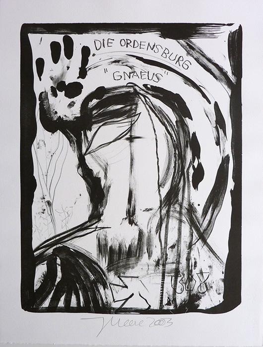 Jonathan Meese contemporary art buy art print Griffelkund Radierung Gnaeus