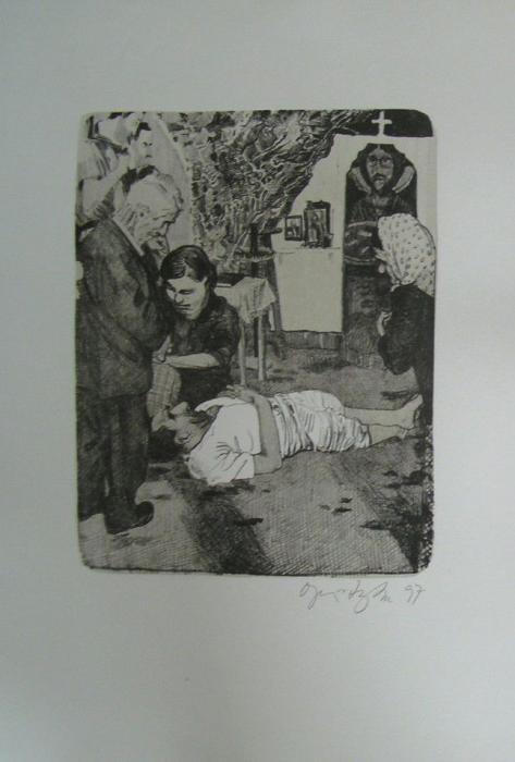 DIE KATHEDRALE DES KÜNSTLERS Kathedrale des Künstlers 5 Lithografie Johannes Grützke Holzschnitt Radierung Schabradierung Offsetdruckt Druckgrafik Kaltnadelradierung