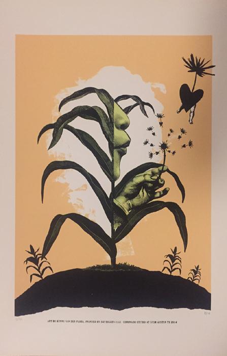 Kunny van der Ploeg siebdruck silkscreen conzert poster art of rock 'spread love' Kunny van der Ploeg siebdruck silkscreen conzert poster art of rock 'spread love'