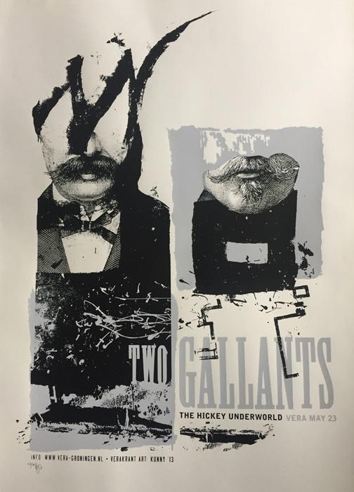 Kunny van der Ploeg siebdruck silkscreen conzert poster art of rock Two Gallants Kunny van der Ploeg siebdruck silkscreen conzert poster art of rock Two Gallants