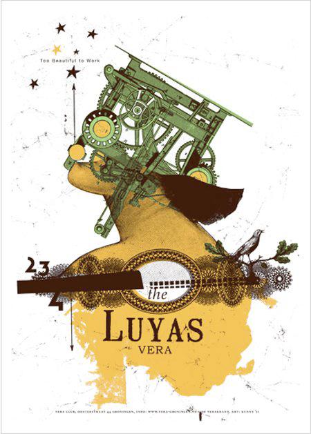 Kunny van der Ploeg siebdruck silkscreen conzert poster art of rock the Luyas Kunny van der Ploeg siebdruck silkscreen conzert poster art of rock the Luyas