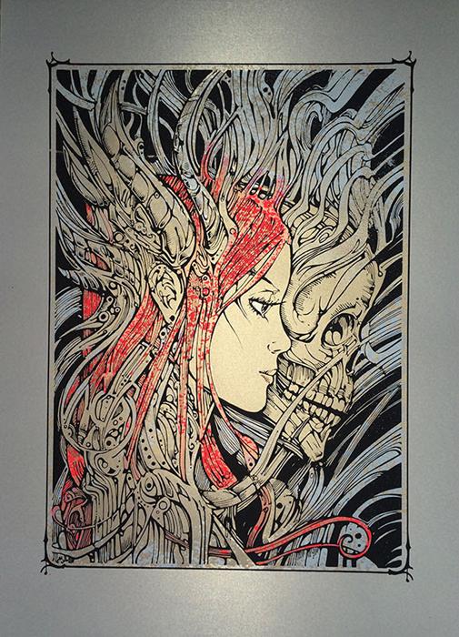 Malleus Asymmetry 2016 silkscreen siebdruck concertposter poster prints art prints rock art dark nouvou