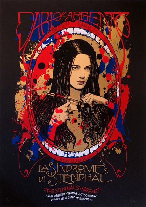 LA SINDROM DI STENDHAL Malleus LA sindrom di stendhal silkscreen siebdruck concertposter poster prints art prints rock art dark nouvou