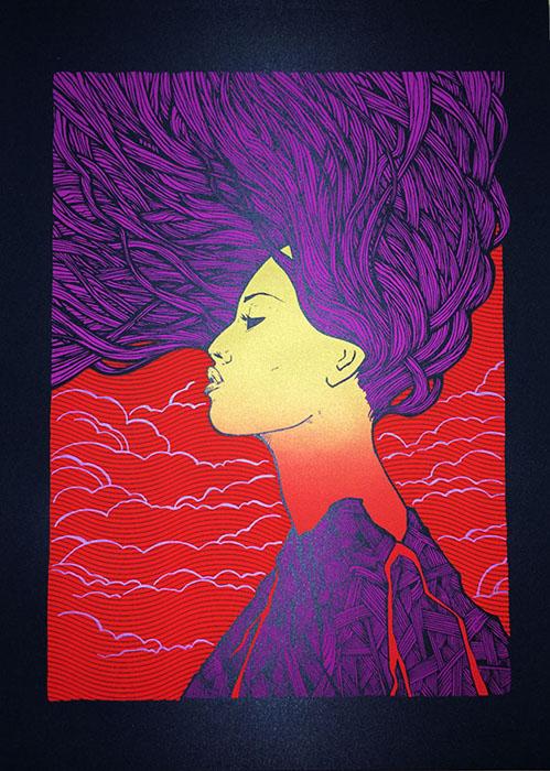 Malleus Magma silkscreen siebdruck concertposter poster prints art prints rock art dark nouvou