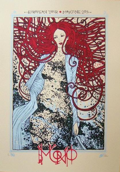 MONO 2011 Malleus Momno 2011 silkscreen siebdruck concertposter poster prints art prints rock art dark nouvou