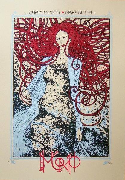 Malleus Momno 2011 silkscreen siebdruck concertposter poster prints art prints rock art dark nouvou