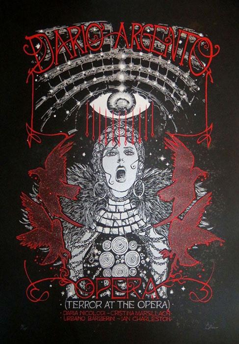 Malleus Opera silkscreen siebdruck concertposter poster prints art prints rock art dark nouvou