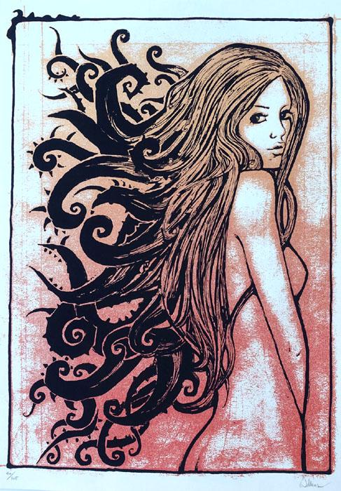 TENTACOLA Malleus TENTACOLA silkscreen siebdruck concertposter poster prints art prints rock art dark nouvou