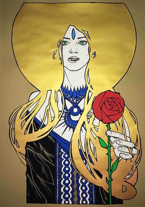 TERRA Malleus Terra Art-Print-2016 silkscreen siebdruck concertposter poster prints art prints rock art dark nouvou