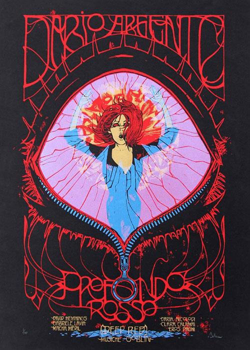 PROFONDO ROSSO Malleus profondo rosso silkscreen siebdruck concertposter poster prints art prints rock art dark nouvou