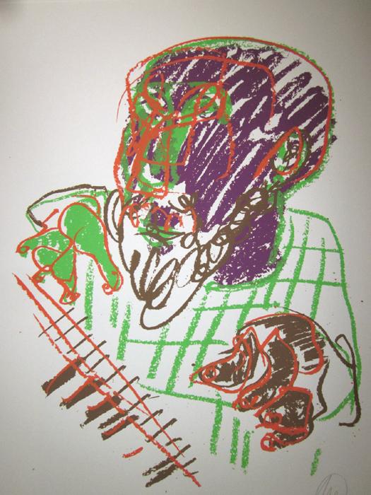 Markus lüpertz Grafik MARKUS LÜPERTZ Grafik Lithografie Litho Siebdruck screenprint Original Druckgrafik Druck Print Junge wilde