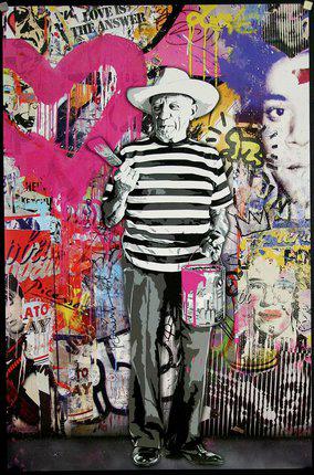 Mr. Brainwash Picasso urban art gallery buy street art screenprint poster Mr. Brainwash Picasso urban art gallery buy street art screenprint poster