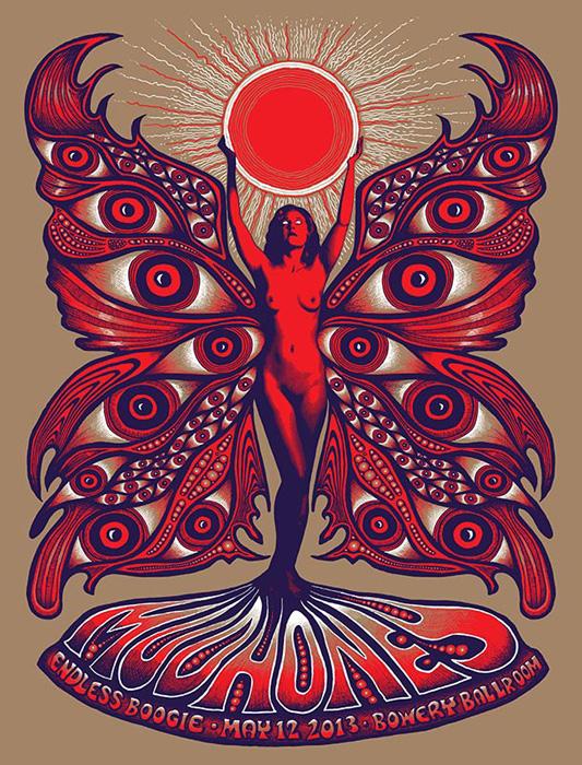 Mishka Westell Mudhoney silkscreen Siebdruck Poster art of rock psychodelic art Mishka Westell Mudhoney silkscreen Siebdruck Poster art of rock psychodelic art