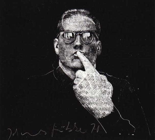 PST! Pst! Lithografie Johannes Grützke Holzschnitt Radierung Schabradierung Offsetdruckt Druckgrafik Kaltnadelradierung