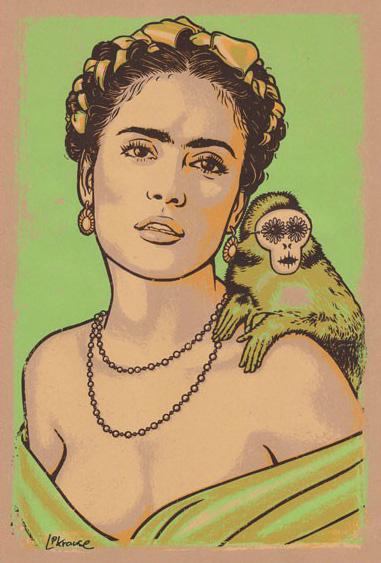 Douze Salma Frida art gallery buy street art screenprint poster art of rock