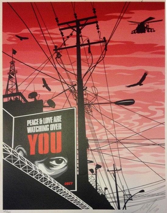 BIG BROTHER CITY Shepard Fairey Obey silkscreen Siebdruck 2007 Big brother city poster