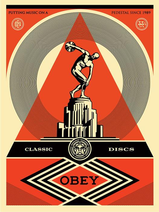 PEDESTAL Shepard Fairey Obey silkscreen Siebdruck 2013 pedestal poster