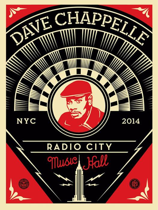 Shepard Fairey Obey silkscreen Siebdruck 2014 dave chappelle