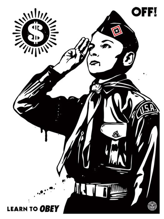 LEARN TO OBEY Shepard Fairey Obey silkscreen Siebdruck 2014 learn to obey