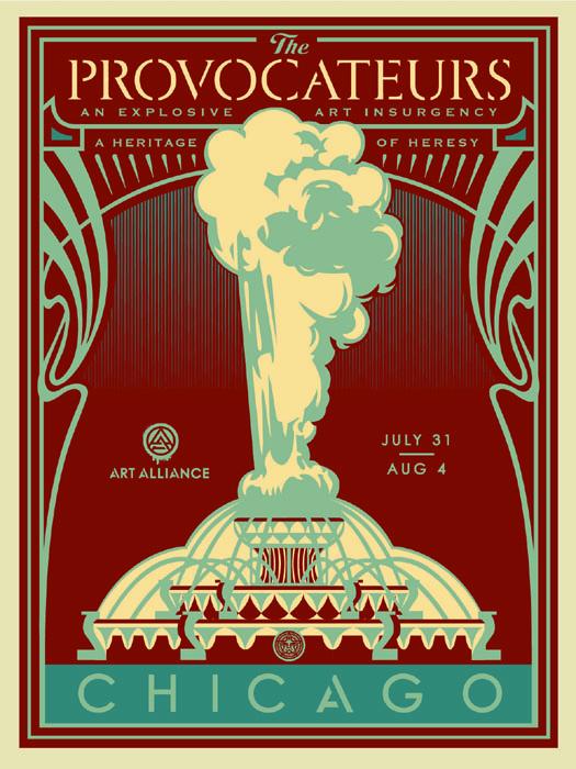 PROVOCATEURS (Blue) Shepard Fairey Obey silkscreen Siebdruck 2014 provocateurs blue