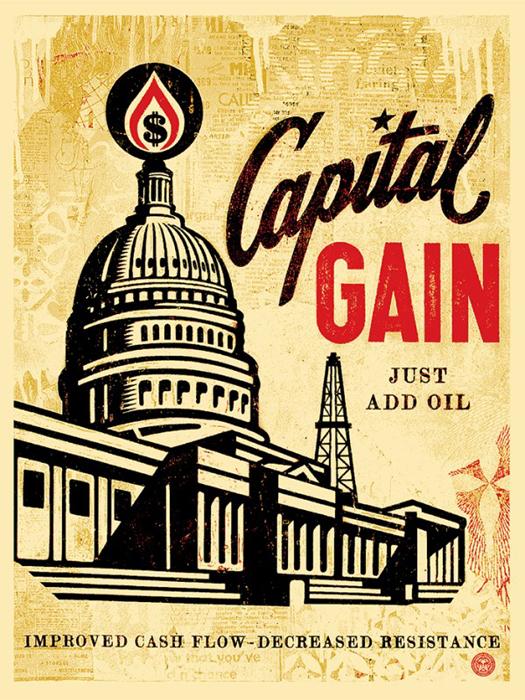 CAPITAL GAIN Shepard Fairey Obey silkscreen Siebdruck 2015 capital gain