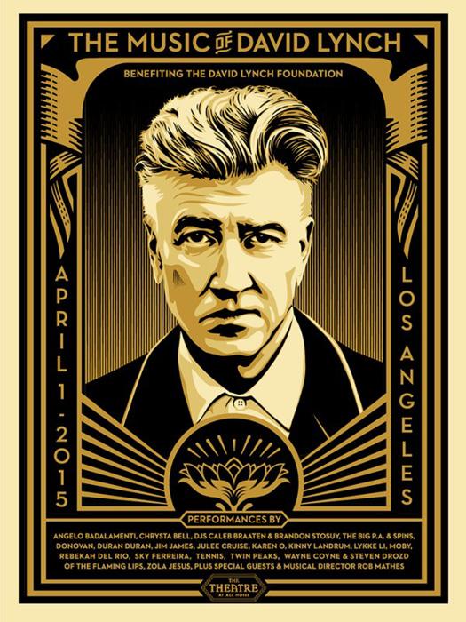 THE MUSIC OF DAVID LYNCH (Part 2) Shepard Fairey Obey silkscreen Siebdruck 2015 the music of david lynch poster