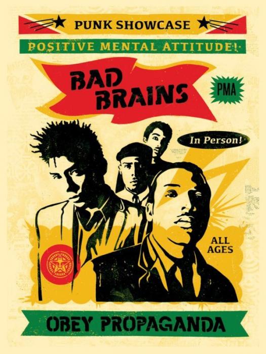 BAD BRAINS PUNK SHOWCASE (ROCK FOR LIGHT) Shepard Fairey Obey silkscreen Siebdruck 2016 Bad Brains Rasta
