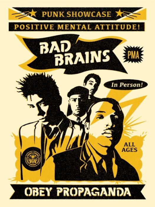 BAD BRAINS PUNK SHOWCASE (Rock For Light) Shepard Fairey Obey silkscreen Siebdruck 2016 Bad Brains rock for light
