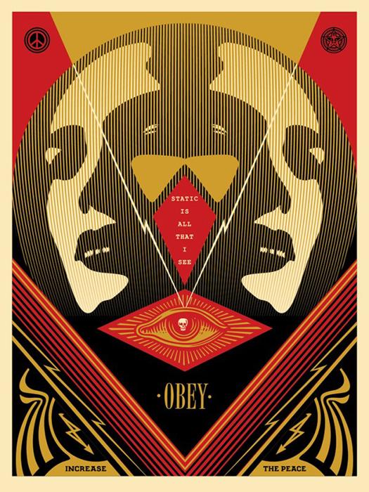 I SEE STATIC Shepard Fairey Obey silkscreen Siebdruck 2016 I see static