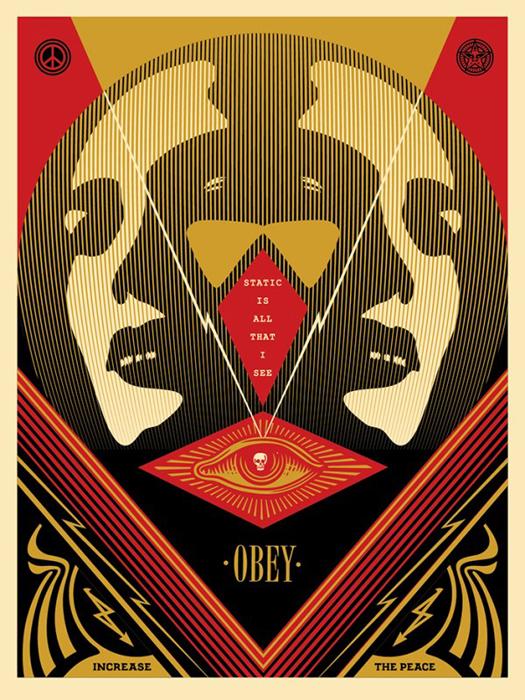 Shepard Fairey Obey silkscreen Siebdruck 2016 I see static