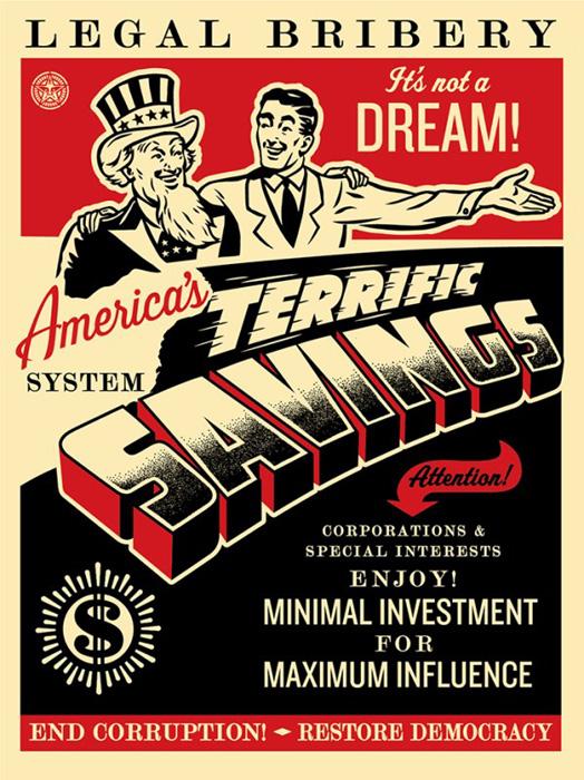 AMERICA´S SAVINGS Shepard Fairey Obey silkscreen Siebdruck 2016 america´s savings