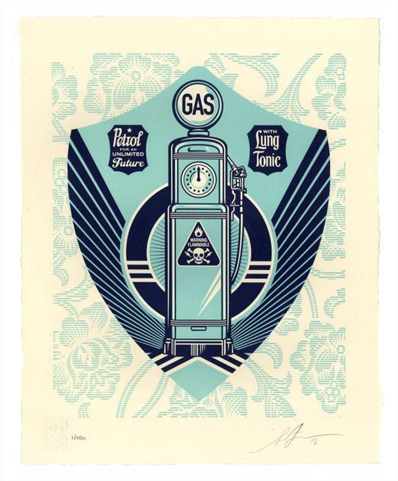 ENDLESS POWER Letterpress Shepard Fairey Obey silkscreen Siebdruck Letterpress 2016 endless power