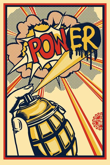 Shepard Fairey Obey soffset lithograph 2013 power