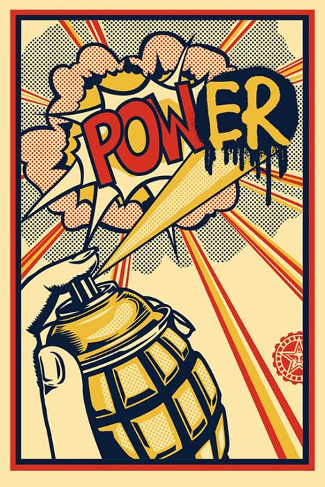 POWER Shepard Fairey Obey soffset lithograph 2013 power