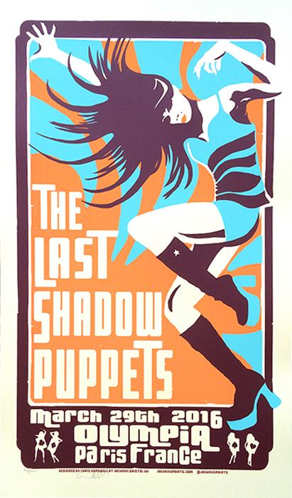 Chris Hopewell screenprint poster art of rock music art Chris Hopewell screenprint poster art of rock music art