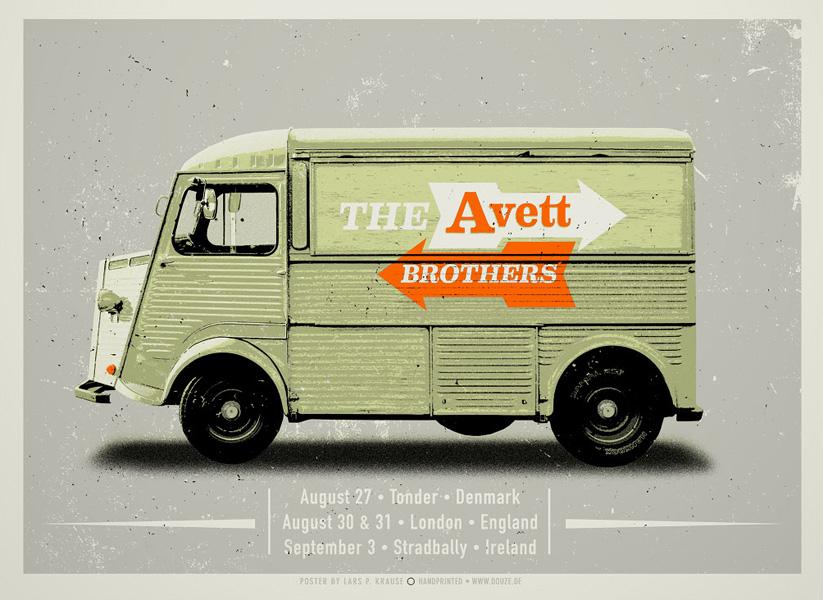 Douze THE AVETT BROTHERS urban art gallery buy street art screenprint poster art of rock