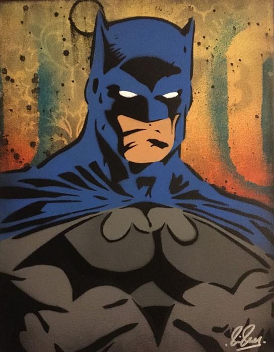 badman Chris Cleveland Spray-Gemälde auf Leinwand - signed spray paint badman Chris Cleveland Spray-Gemälde auf Leinwand - signed spray paint