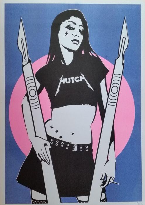 Hutch stencil street art screenprint Siebdruck Hutch stencil street art screenprint Siebdruck