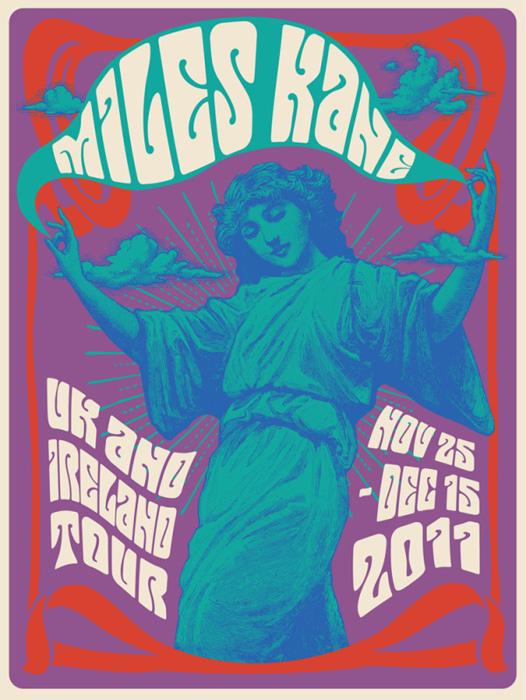 Mishka Westell miles kane silkscreen Siebdruck Poster art of rock psychodelic art Mishka Westell miles kane silkscreen Siebdruck Poster art of rock psychodelic art